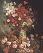 Vincent Van Gogh Vase wtih Poppies,Cornflowers,Peonies and Chrysanthemums (nn04) china oil painting artist